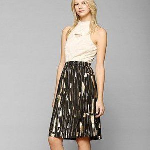 Urban Outfitters M metallic print glam skirt